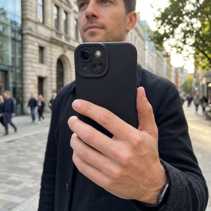 SPOTT-GR Matte 2.0 Carbon 2.0 Case - Θήκη - Θήκη για Apple iPhone 15 Plus σε Μαύρο Χρώμα