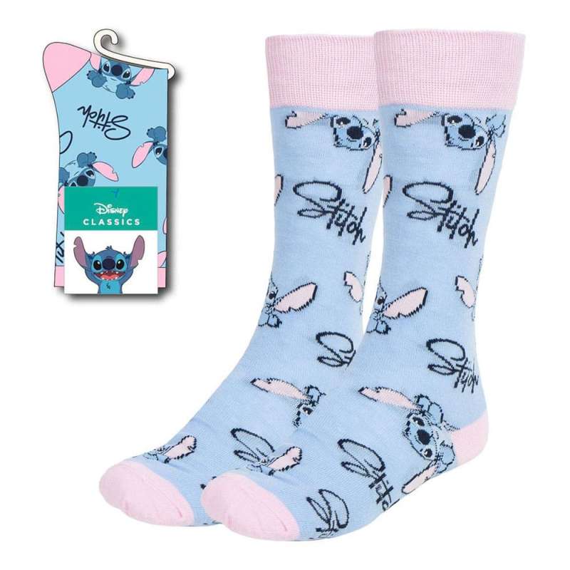 SPOTT-GR Lilo & Stitch - Θεματικές Κάλτσες με Σχέδιο Stitch Letters 36-43 σε Μπλε Χρώμα