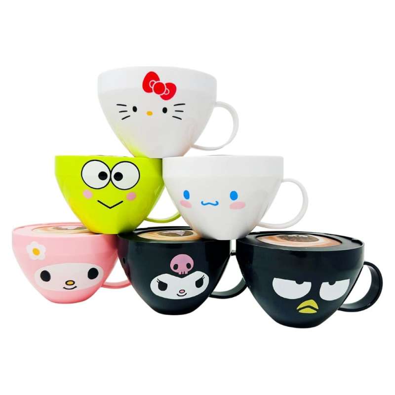SPOTT-GR Sanrio Squishy Figures Hello Kitty Cappuccino Display (Σετ 8 Τεμαχίων)