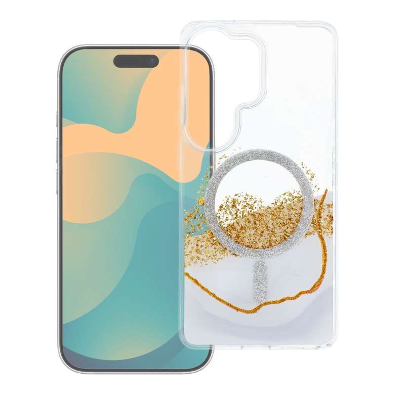 SPOTT-GR Golden Case - Θήκη για Samsung Galaxy S24 / S25 με Υποστήριξη MagSafe σε Άσπρο Χρώμα