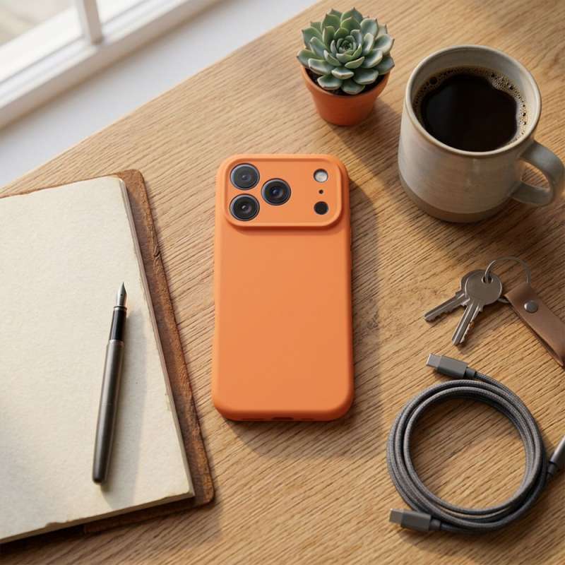 SPOTT-GR Forcell F-Protect Rubber Premium - Θήκη για Apple iPhone 17 Pro Max με Υποστήριξη MagSafe σε Πορτοκαλί Χρώμα
