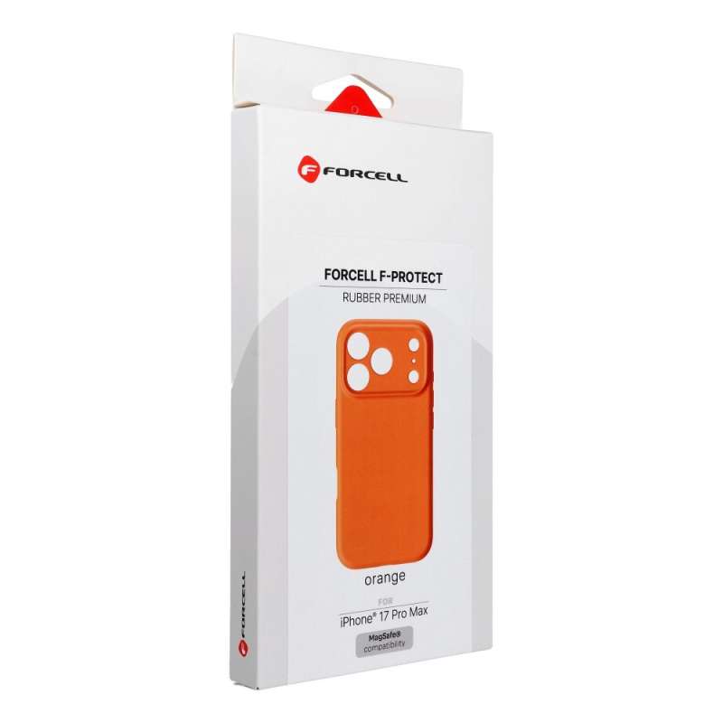 SPOTT-GR Forcell F-Protect Rubber Premium - Θήκη για Apple iPhone 17 Pro Max με Υποστήριξη MagSafe σε Πορτοκαλί Χρώμα