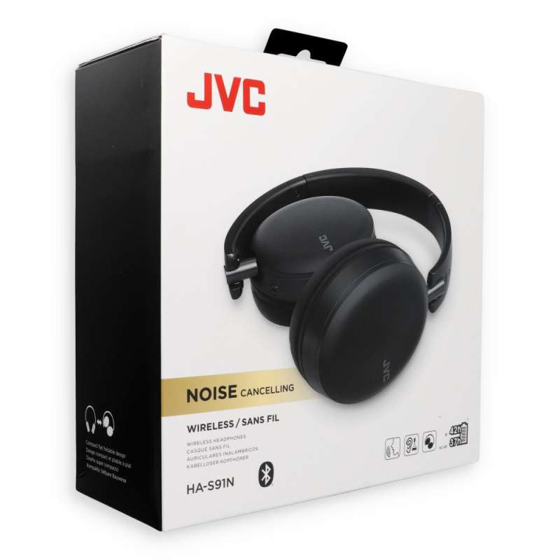 SPOTT-GR JVC HAS91NBU - Ασύρματα Over-Ear Aκουστικά Bluetooth με ANC (Ακύρωση Θορύβου) σε Μαύρο Χρώμα