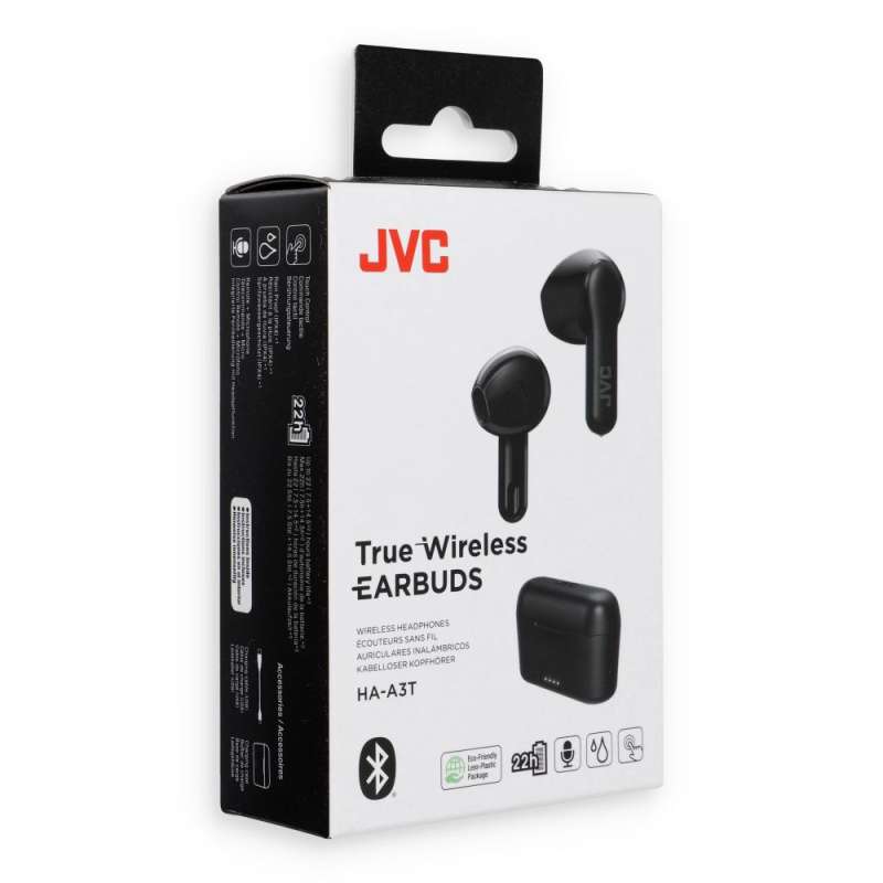 SPOTT-GR JVC HAA3TBU - Ασύρματα In-Ear Ακουστικά Bluetooth σε Μαύρο Χρώμα