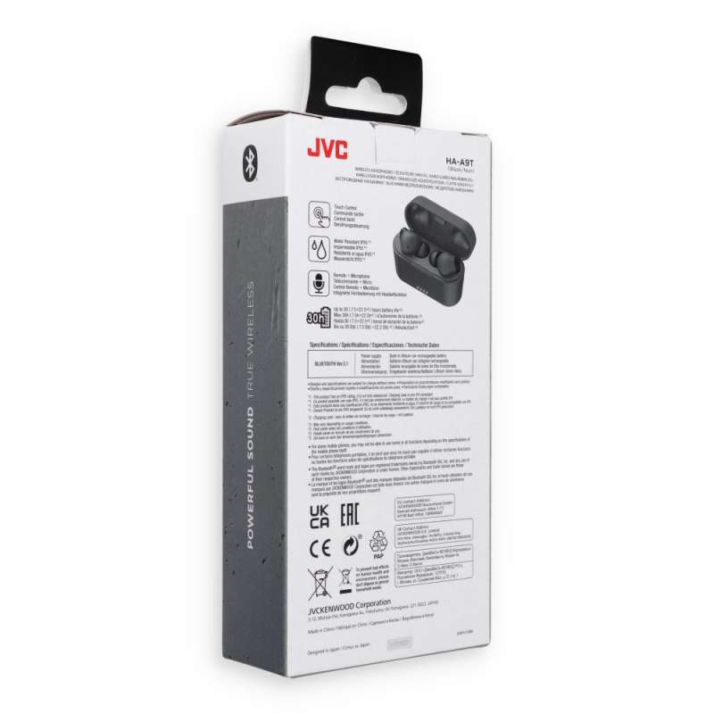 SPOTT-GR JVC HAA9TBE - Ασύρματα In-Ear Ακουστικά Bluetooth σε Μαύρο Χρώμα