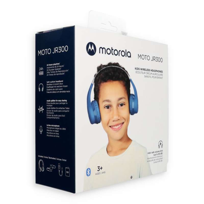 SPOTT-GR Motorola JR300 - Ασύρματα Over-Ear Aκουστικά Bluetooth Μπλε / Γκρι