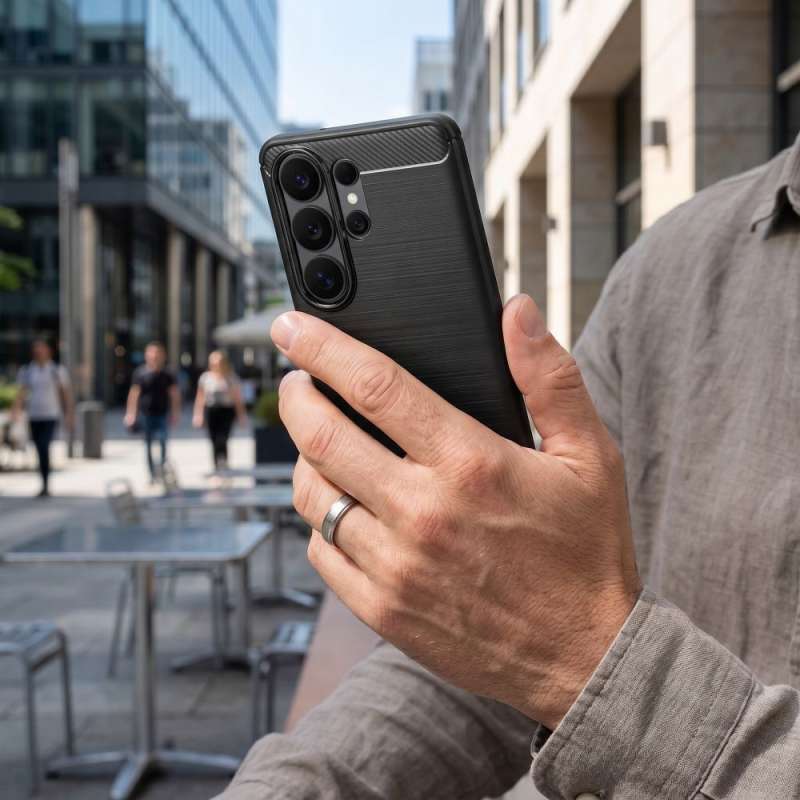 SPOTT-GR Carbon 2.0 Case - Θήκη για Xiaomi Redmi 15 4G / 15 5G σε Μαύρο Χρώμα