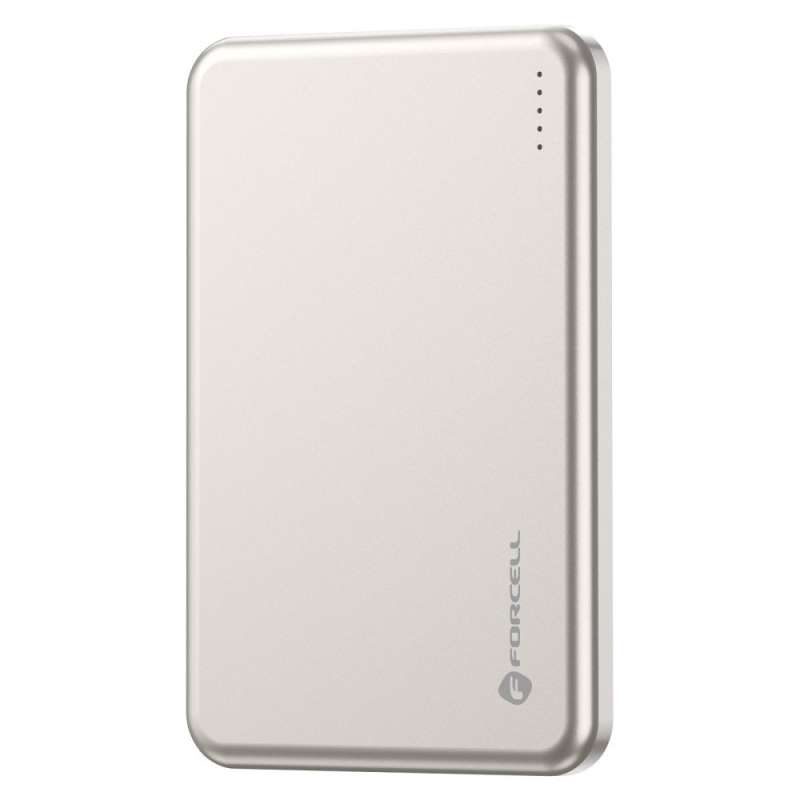 SPOTT-GR Forcell F-Energy Slim F5K9 - Power Bank 5000mAh με Υποστήριξη MagSafe (QC4.0 PD3.0) 15W σε Άσπρο Χρώμα
