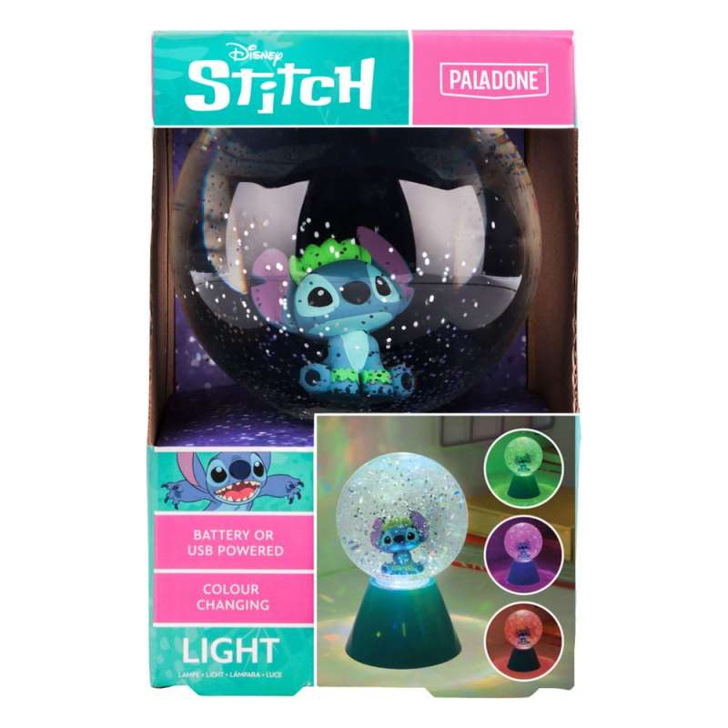 SPOTT-GR Lilo & Stitch - Φωτιστικό Γραφείου Stitch Glitter Ball με Ύψος 17cm