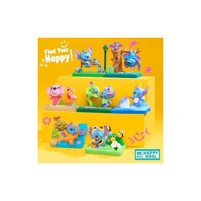 SPOTT-GR Stitch Happy Haul Collectible Figure Blind Boxes Goes Wild (Σετ 8 Τεμαχίων)