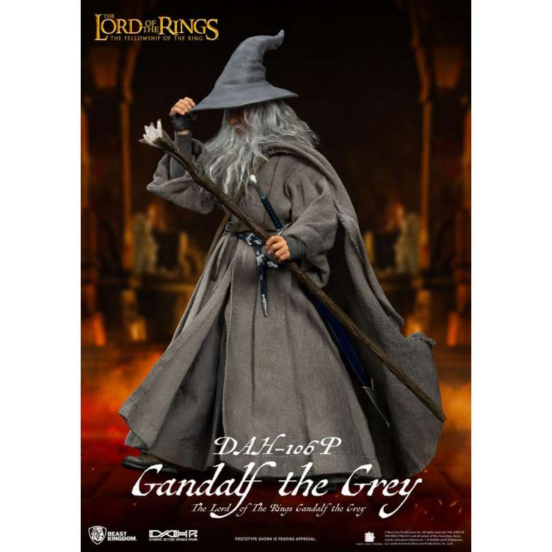 SPOTT-GR Lord of the Rings Dynamic 8ction Heroes - Φιγούρα Δράσης (Αναλογία 1/9) Gandalf the Grey με Ύψος 21cm