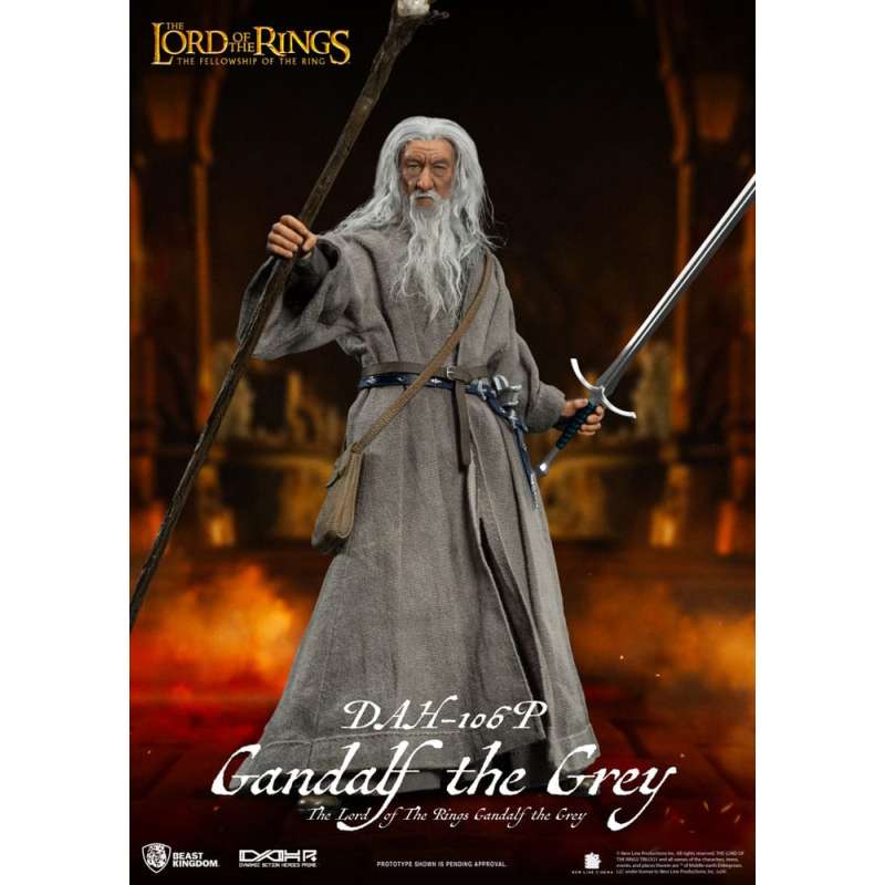 SPOTT-GR Lord of the Rings Dynamic 8ction Heroes - Φιγούρα Δράσης (Αναλογία 1/9) Gandalf the Grey με Ύψος 21cm