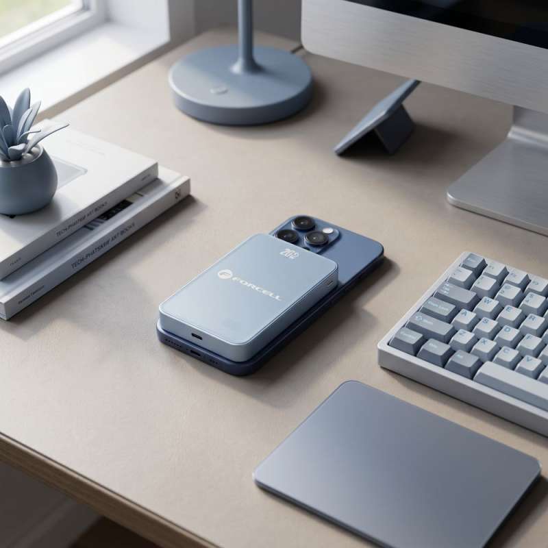 SPOTT-GR Forcell F-Energy F10K8 Super Slim - Power Bank με Υποστήριξη MagSafe PD3.0 QC 4.0 15W 10000mAh σε Μπλε Χρώμα