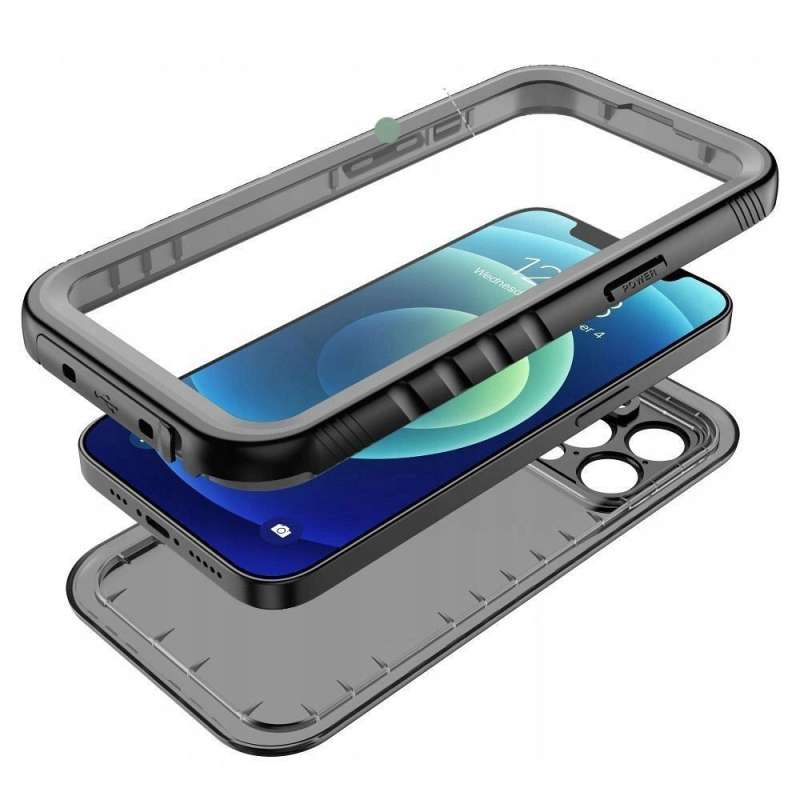 SPOTT-GR Shellbox Dot Waterproof Case Αδιάβροχη Θήκη με Υποστήριξη MagSafe για Apple iPhone 16 Pro σε Μαύρο Χρώμα