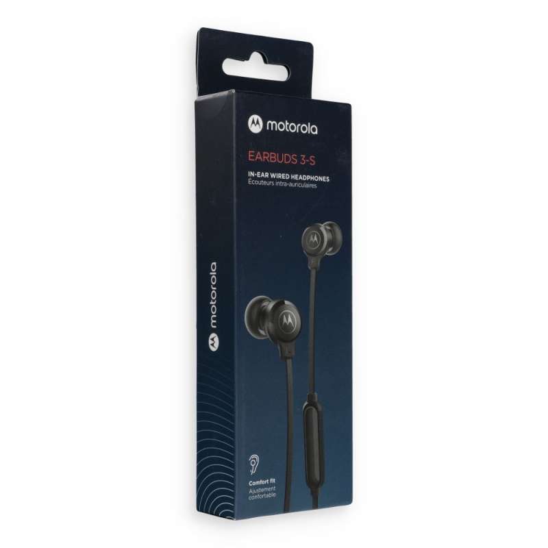 SPOTT-GR Motorola Earbuds 3-S - Ενσύρματα In-Ear Ακουστικά με Μικρόφωνο σε Μαύρο Χρώμα