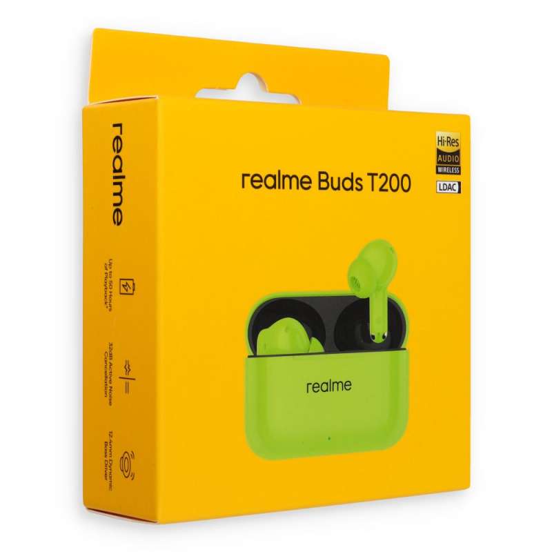 SPOTT-GR Realme Buds T200 - Ασύρματα In-Ear Ακουστικά Bluetooth με ENC (Ακύρωση Θορύβου) σε Πράσινο Χρώμα