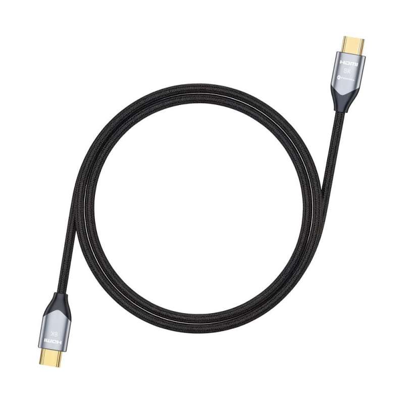 SPOTT-GR Forcell Καλώδιο HDMI 2.1 με Ανάλυση 8K 60Hz / 4K 120Hz (Ultra High Speed, HDR, eARC, VRR, 48Gbps) 2m σε Μαύρο Χρώμα