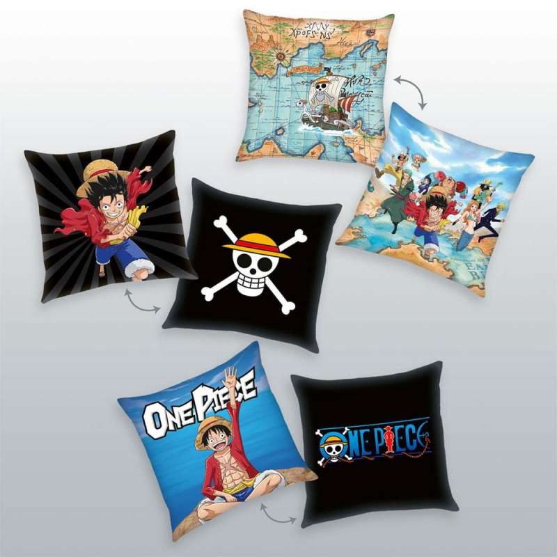 SPOTT-GR One Piece - Μαξιλαράκια Χαρακτήρων Μεγέθους 40 x 40cm (3-Pack)