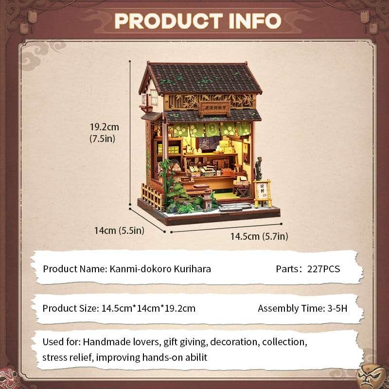 SPOTT-GR Miniature House - Κιτ Μοντελισμού Kanmi-dokoro Kurihara με Διαστάσεις 19 x 15cm
