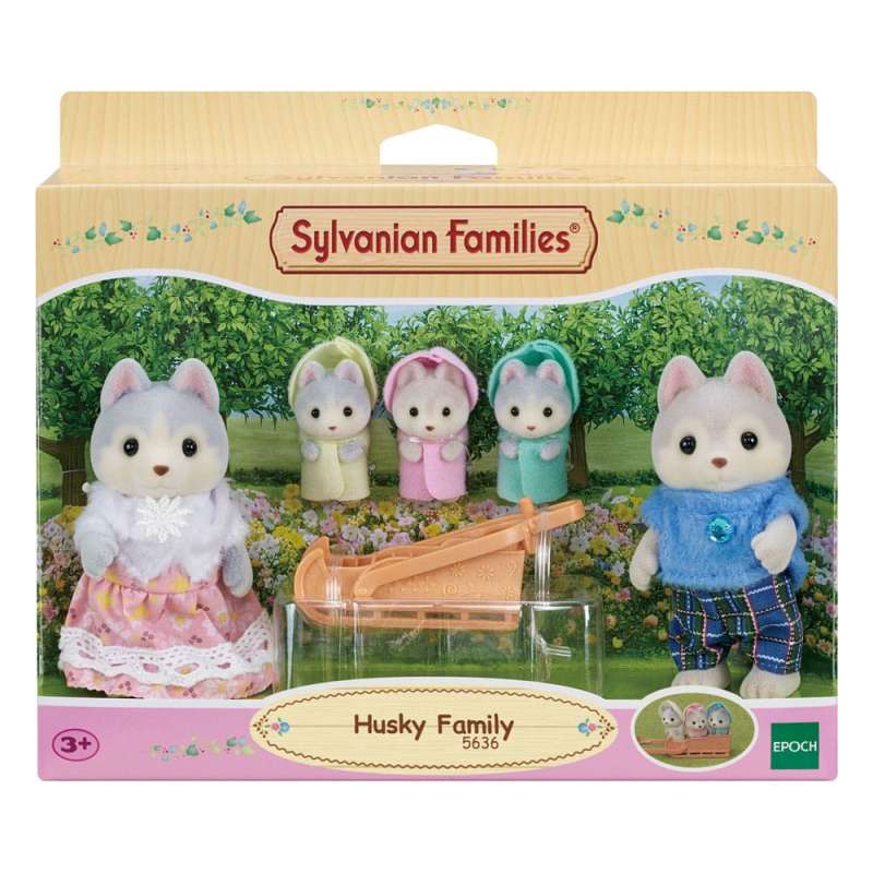 SPOTT-GR Sylvanian Families - Σετ Φιγούρες Family Husky με Ύψος 8cm