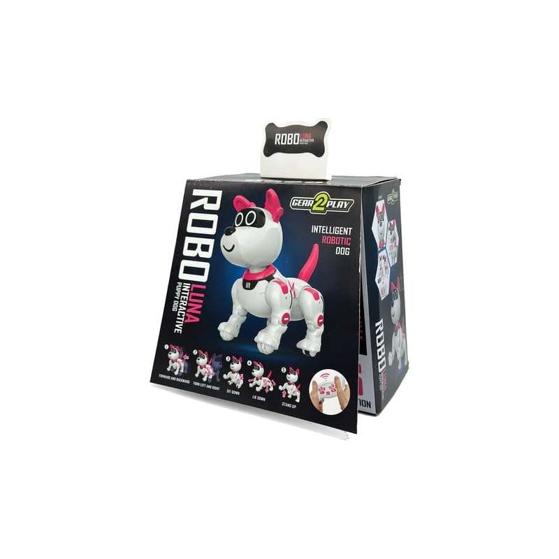 SPOTT-GR Gear2Play - Διαδραστικό Παιχνίδι Robot Robo Luna Puppy σε Άσπρο / Ροζ Χρώμα