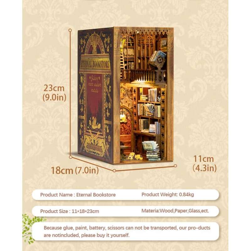 SPOTT-GR Book Nook Eternal Bookstore - Διόραμα με Διαστάσεις 23 x 11cm