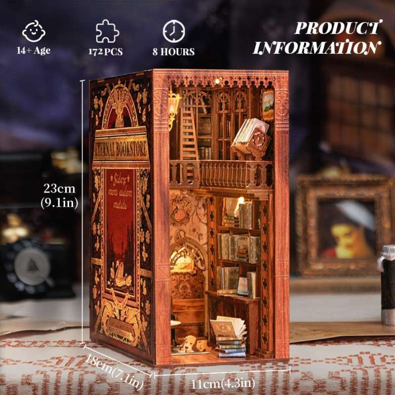 SPOTT-GR Book Nook Eternal Bookstore - Διόραμα με Διαστάσεις 23 x 11cm