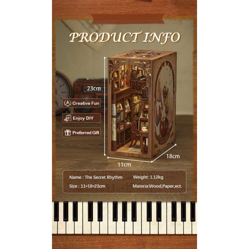 SPOTT-GR Book Nook The Secret Rhythm - Διόραμα με Διαστάσεις 23 x 11cm