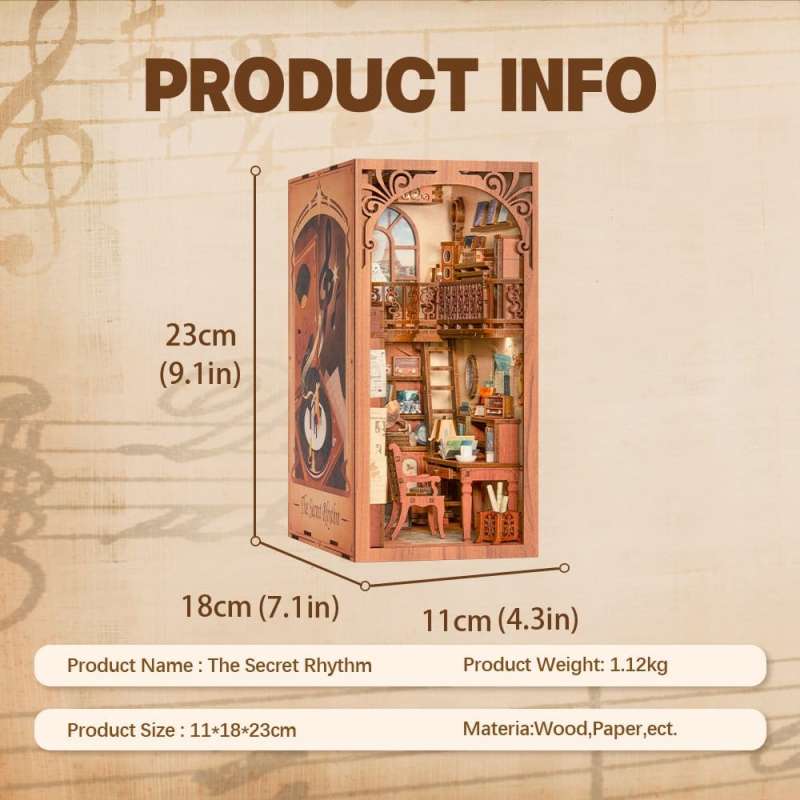 SPOTT-GR Book Nook The Secret Rhythm - Διόραμα με Διαστάσεις 23 x 11cm