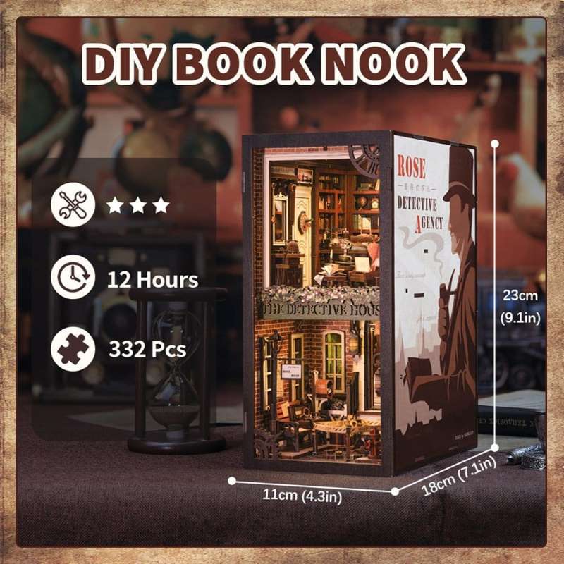 SPOTT-GR Book Nook Rose Detective Agency - Διόραμα με Διαστάσεις 23 x 11cm