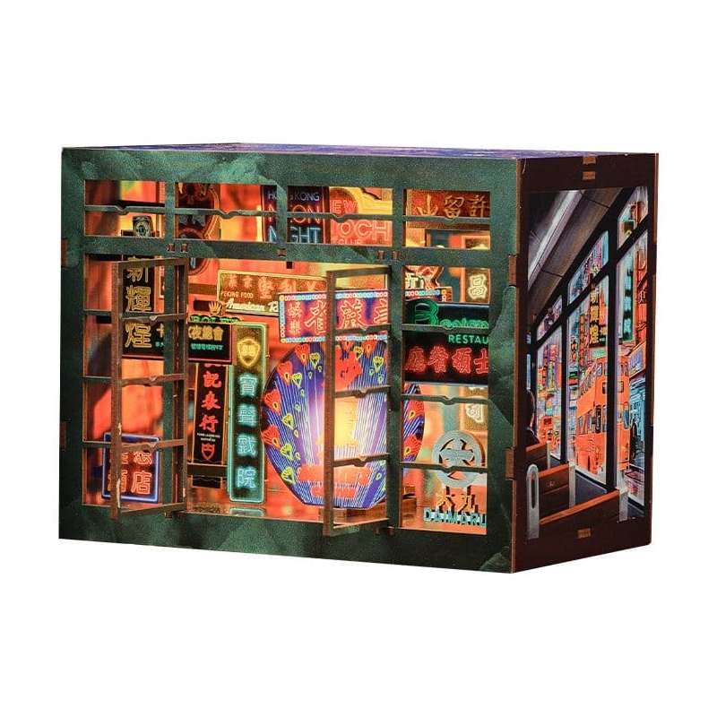 SPOTT-GR Book Nook Hong Kong Neon Light - DIY Διόραμα με Διαστάσεις 13 x 17cm