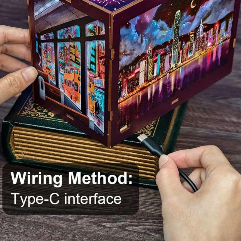 SPOTT-GR Book Nook Hong Kong Neon Light - DIY Διόραμα με Διαστάσεις 13 x 17cm