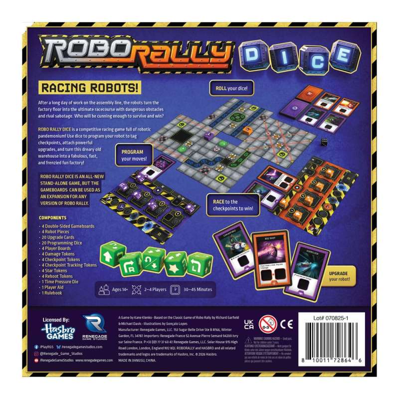 SPOTT-GR Robo Rally Dice Game Robo Rally Dice (Αγγλική Έκδοση)