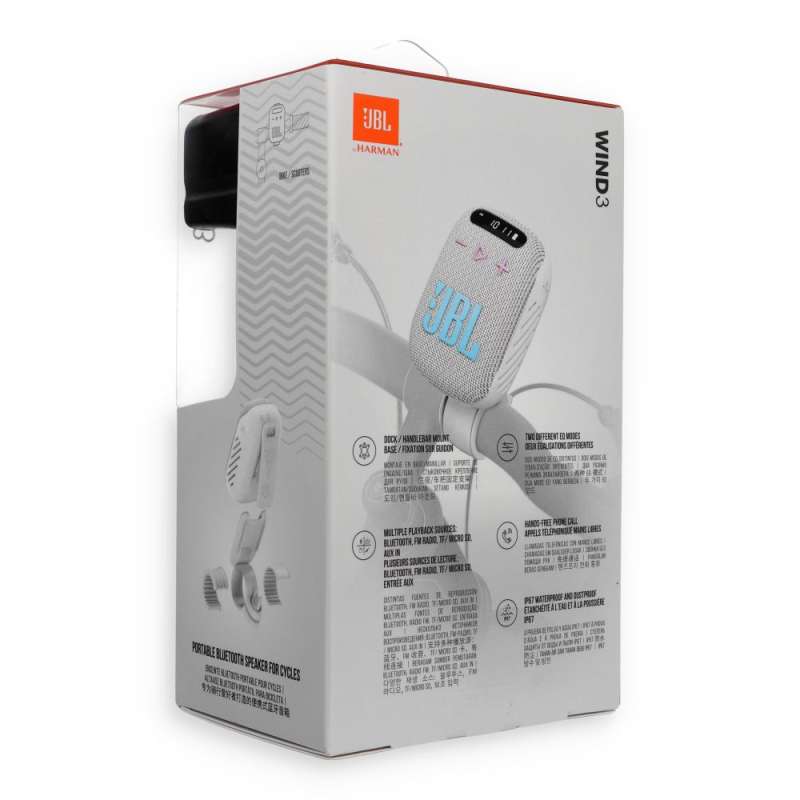 SPOTT-GR JBL Wind 3 - Ασύρματο Ηχείο Bluetooth με Βάση Τιμονιού Ποδηλάτου σε Γκρι Χρώμα