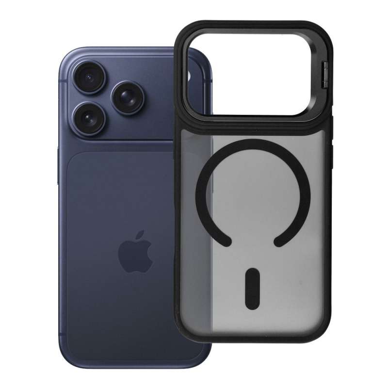 SPOTT-GR Forcell F-Protect Shadow Stand Premium - Θήκη για Apple iPhone 17 Pro με Υποστήριξη MagSafe σε Μαύρο Χρώμα