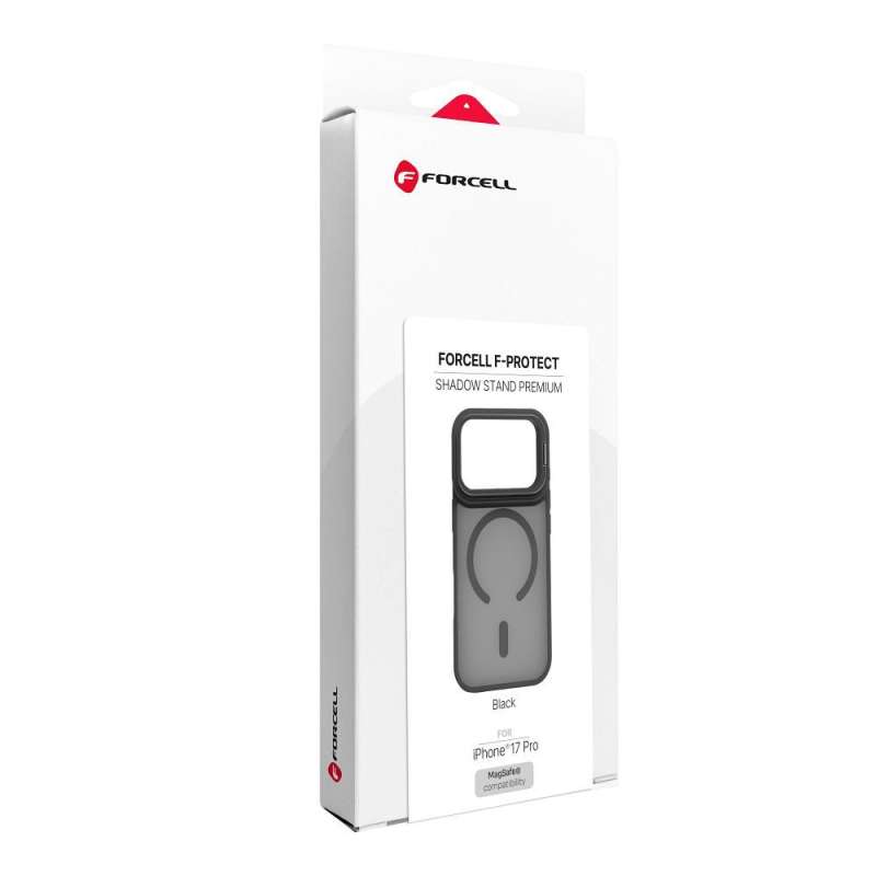 SPOTT-GR Forcell F-Protect Shadow Stand Premium - Θήκη για Apple iPhone 17 Pro με Υποστήριξη MagSafe σε Μαύρο Χρώμα