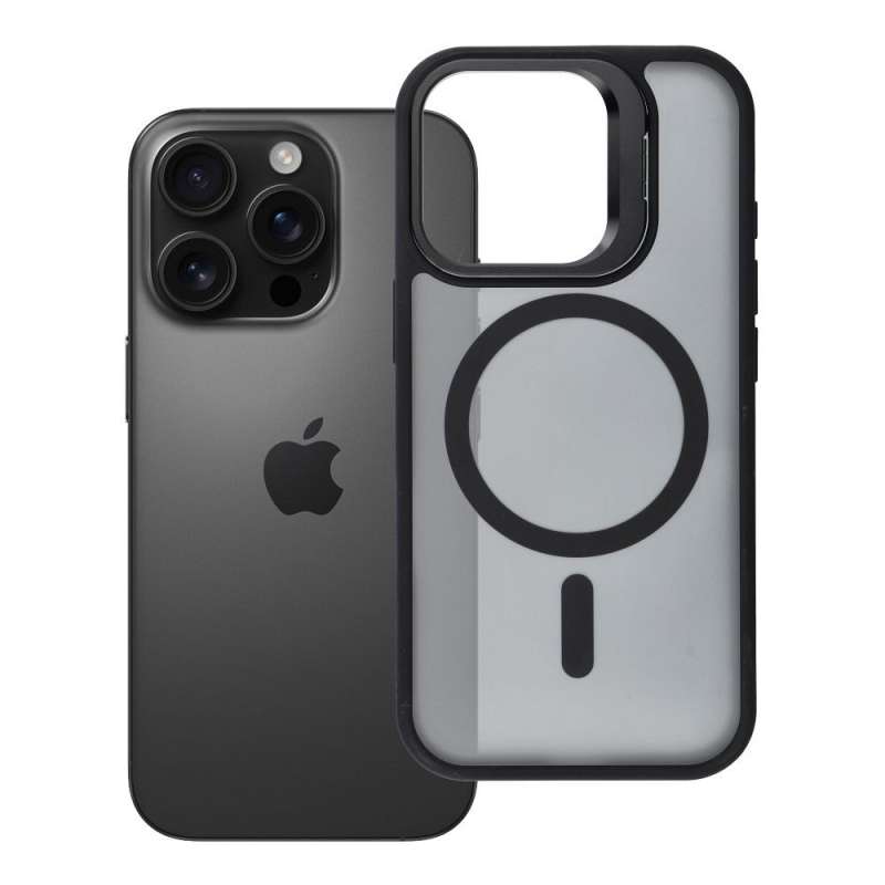 SPOTT-GR Forcell F-Protect Shadow Stand Premium - Θήκη για Apple iPhone 16 Pro με Υποστήριξη MagSafe σε Μαύρο Χρώμα