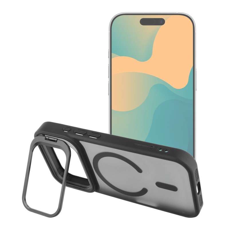 SPOTT-GR Forcell F-Protect Shadow Stand Premium - Θήκη για Apple iPhone 17 Pro Max με Υποστήριξη MagSafe σε Μαύρο Χρώμα