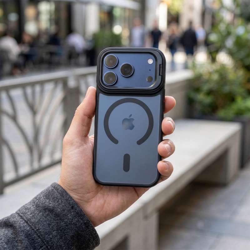 SPOTT-GR Forcell F-Protect Shadow Stand Premium - Θήκη για Apple iPhone 17 Pro Max με Υποστήριξη MagSafe σε Μαύρο Χρώμα