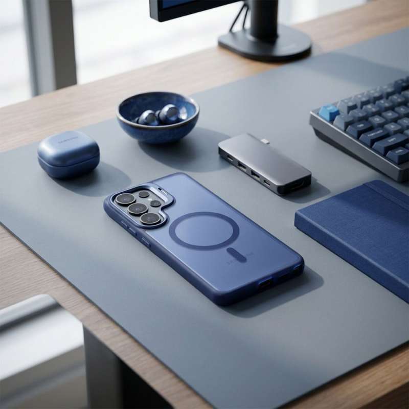 SPOTT-GR Forcell F-Protect Shadow Stand Premium - Θήκη για Samsung Galaxy A37 με Υποστήριξη MagSafe σε Μπλε Χρώμα