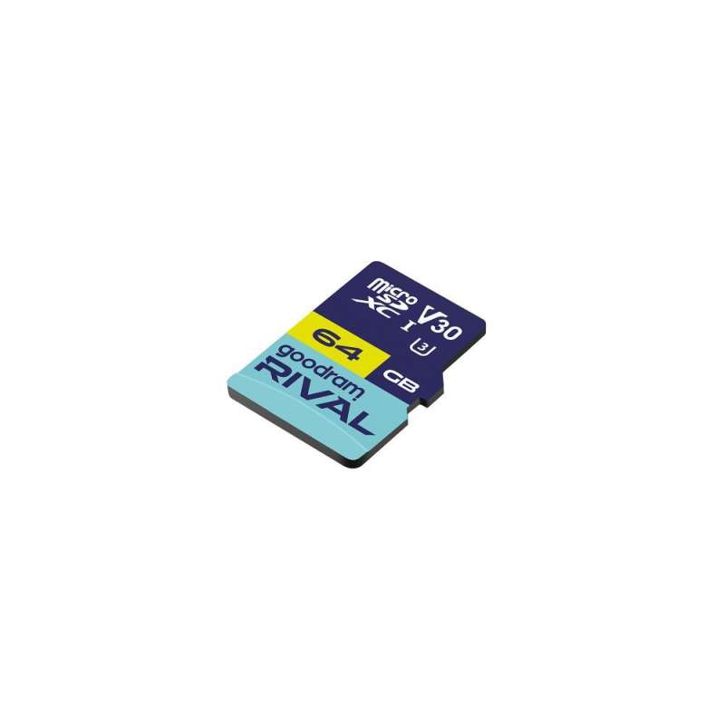 SPOTT-GR Goodram Rival - Κάρτα Μνήμης microSD 64GB 100MB/s class 10 UHS-I V30 με Αντάπτορα SD