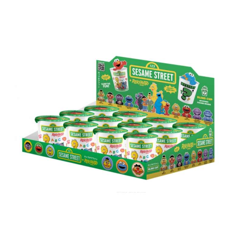 SPOTT-GR Sesame Street Rokimoto Cup of Fun - Blind Box με Φιγούρες και Ύψος 10cm Wave 1 Display (Σετ 12 Τεμάχια)