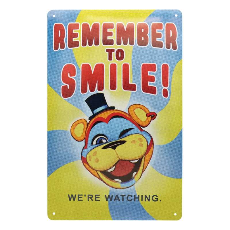 SPOTT-GR Five Nights at Freddy´s - Κρεμαστή Μεταλλική Αφίσα Remember to Smile!