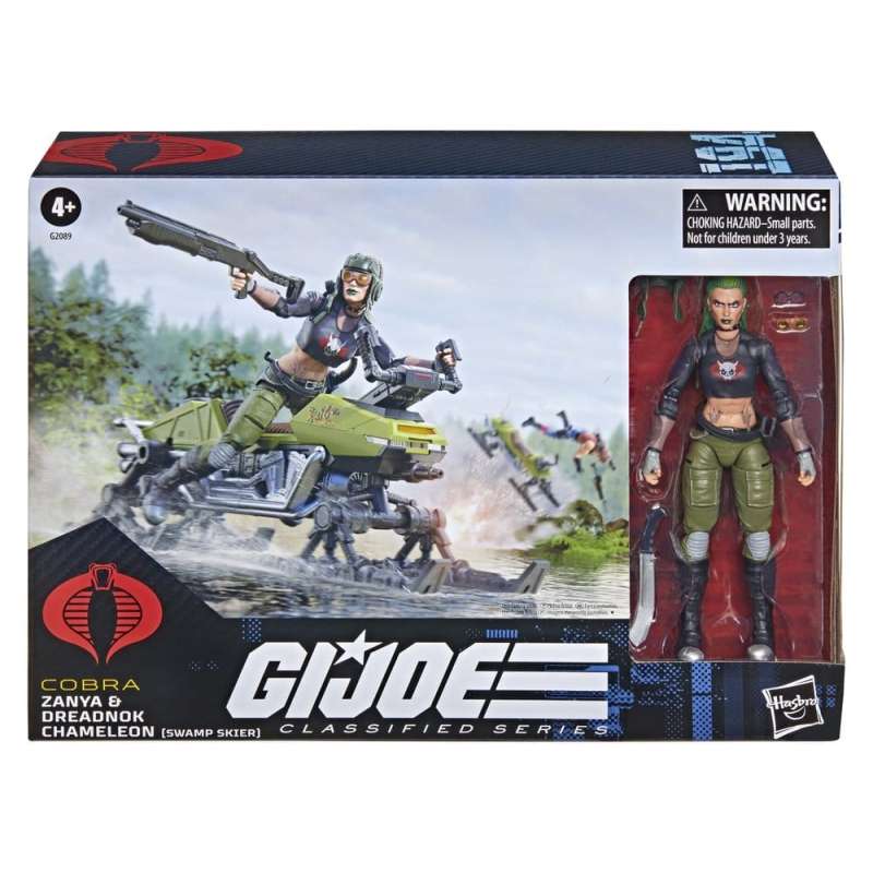 SPOTT-GR G.I. Joe Classified Series - Φιγούρα Δράσης με Όχημα Σετ #194 Zanya and Dreadnok Chameleon (Swamp Skier) με Ύψος 15cm