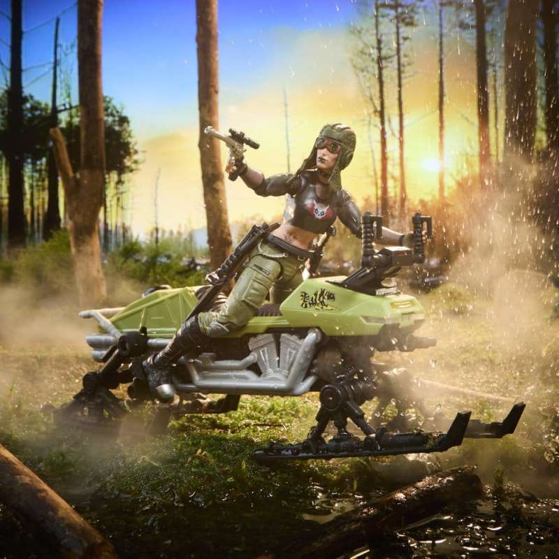 SPOTT-GR G.I. Joe Classified Series - Φιγούρα Δράσης με Όχημα Σετ #194 Zanya and Dreadnok Chameleon (Swamp Skier) με Ύψος 15cm