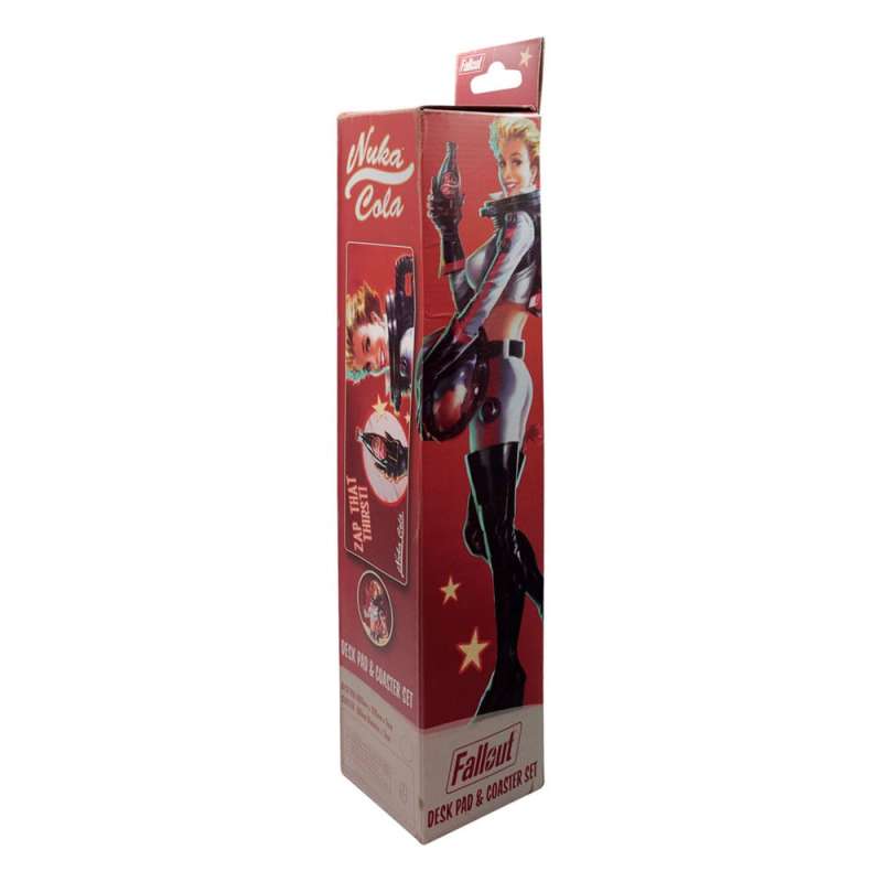 SPOTT-GR Fallout - Mouse Pad Nuka-Cola με Διάσταση 800 x 300mm Σετ με Σουβέρ σε Κόκκινο Χρώμα