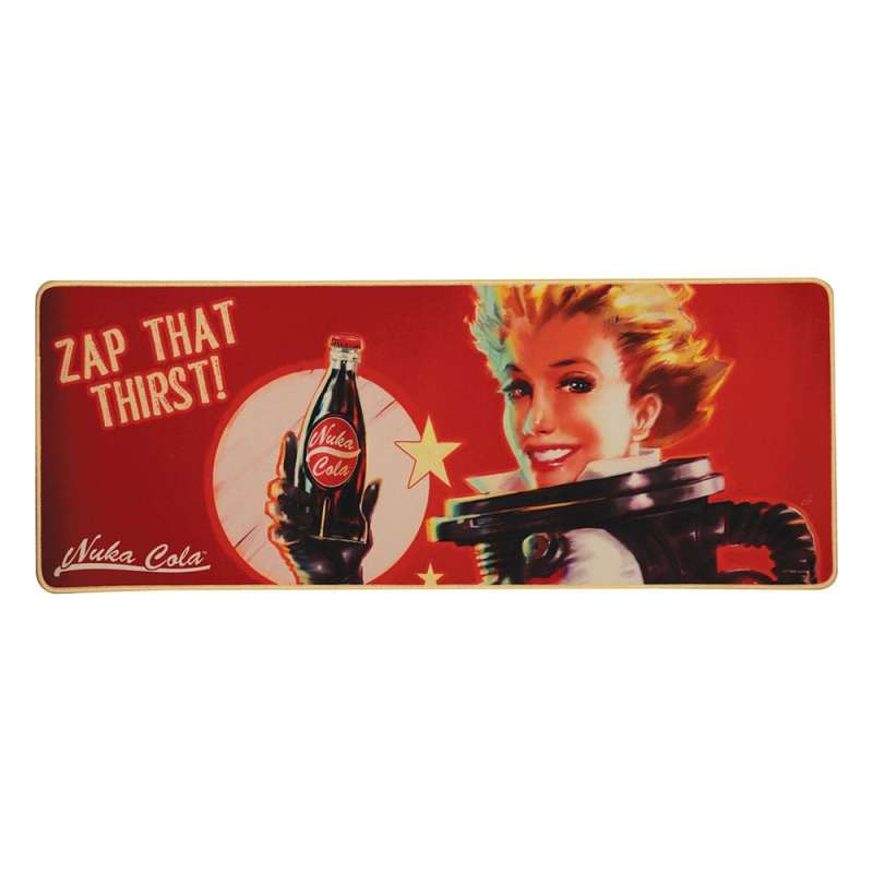SPOTT-GR Fallout - Mouse Pad Nuka-Cola με Διάσταση 800 x 300mm Σετ με Σουβέρ σε Κόκκινο Χρώμα