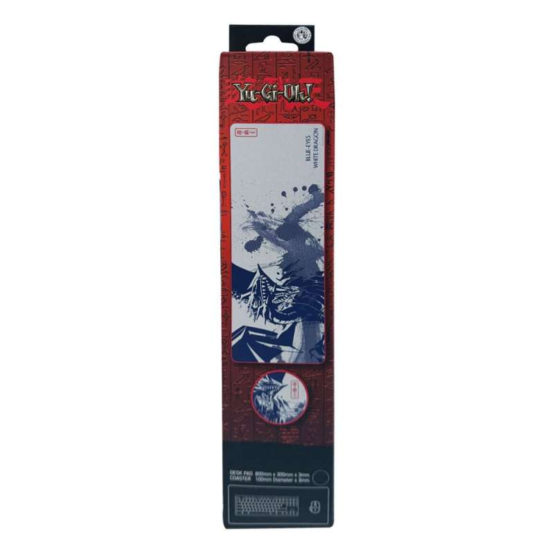 SPOTT-GR Yu-Gi-Oh! - Mouse Pad Blue-Eyes White Dragon με Διάσταση 800 x 300mm Σετ με Σουβέρ σε Μπεζ Χρώμα