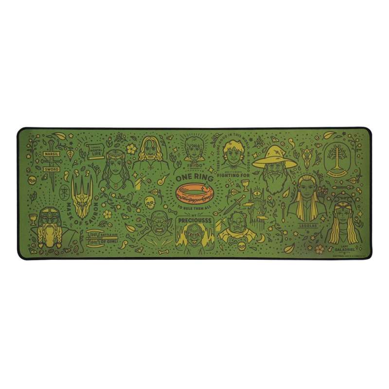 SPOTT-GR Lord of the Rings - Mouse Pad Διαστάσεων 800 x 300 Σετ με Σουβερ σε Πράσινο Χρώμα
