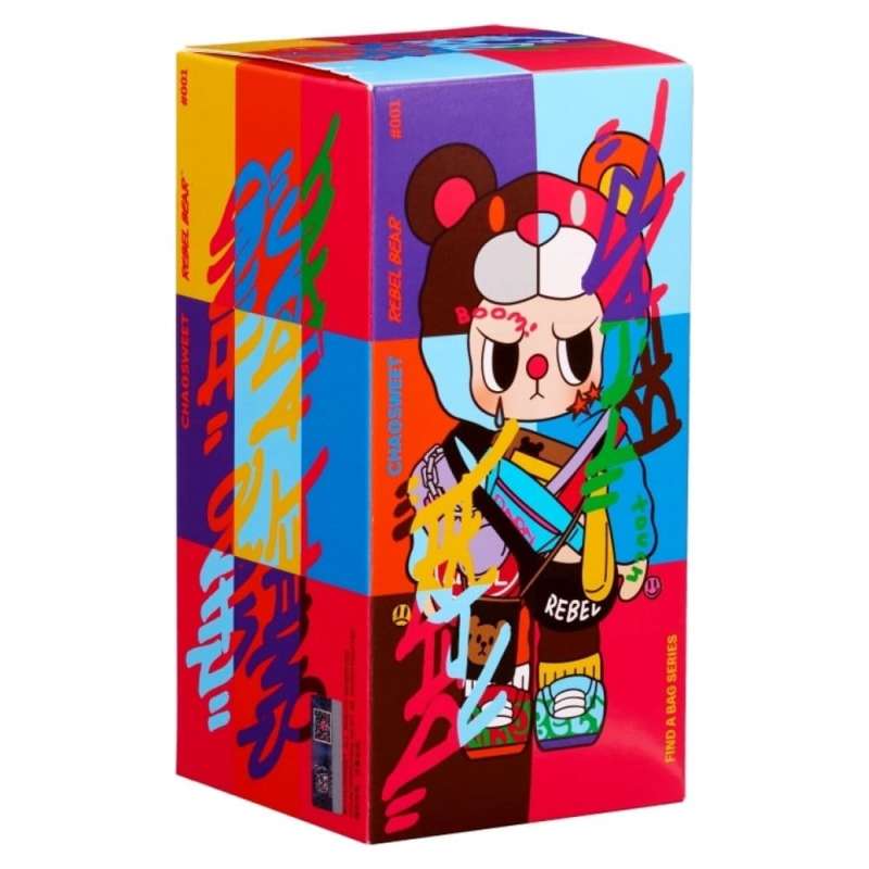 SPOTT-GR Rebel Bears Plush - Φιγούρες Δράσης Blind Box Movable Series Display με Ύψος 18cm (Σετ 6 Τεμάχια)
